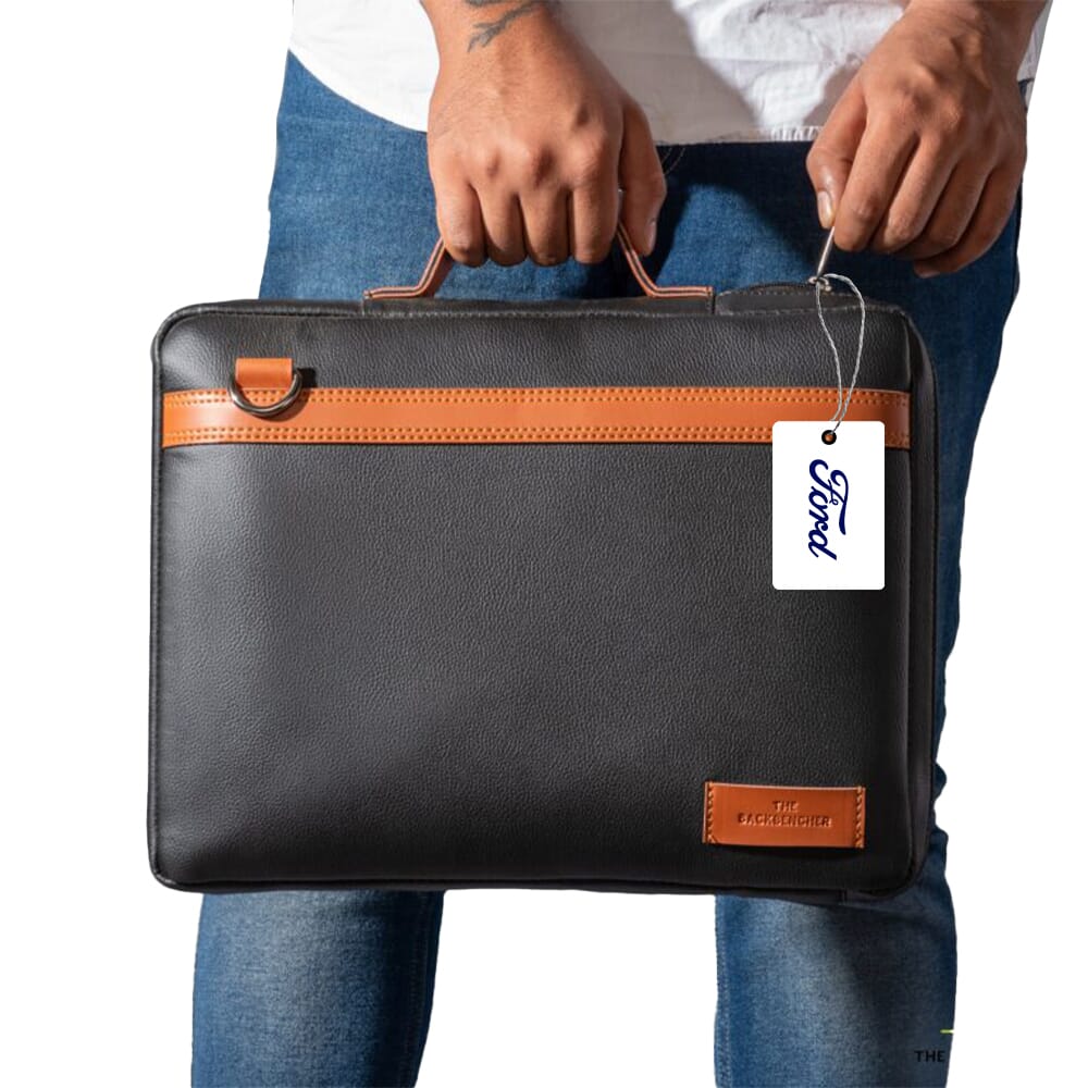 Christian Compact Laptop Bag  - Brown